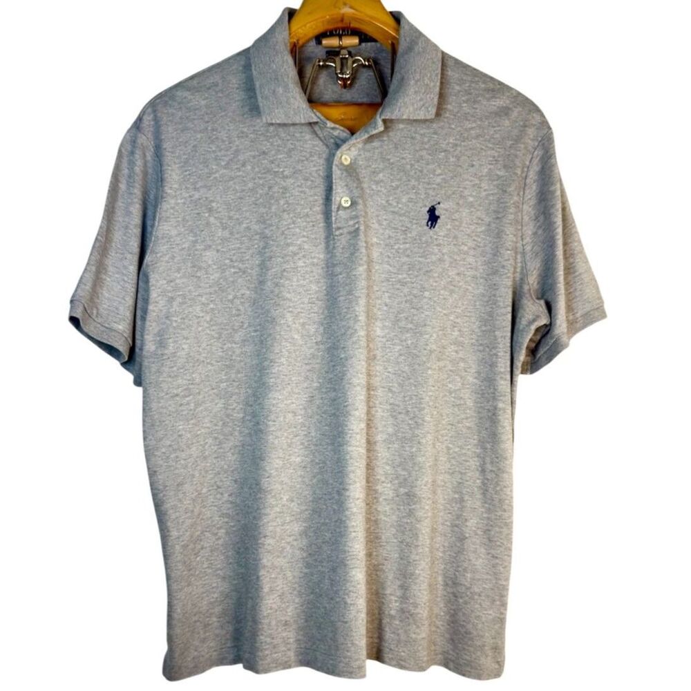 Polo Ralph Lauren Gray Polo Shirt Men Classic Fit Size: L